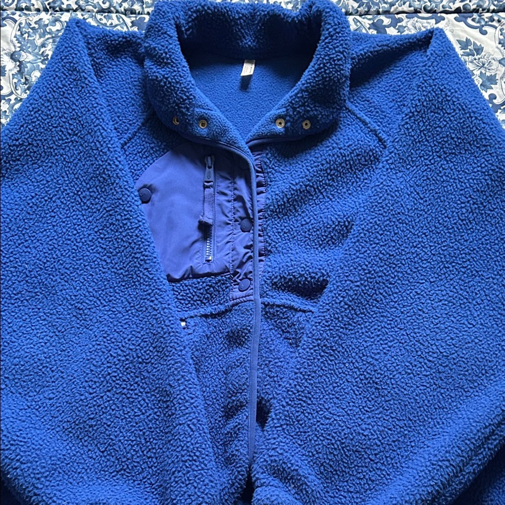 FP Movement by Free People Blue Fleece Jacket